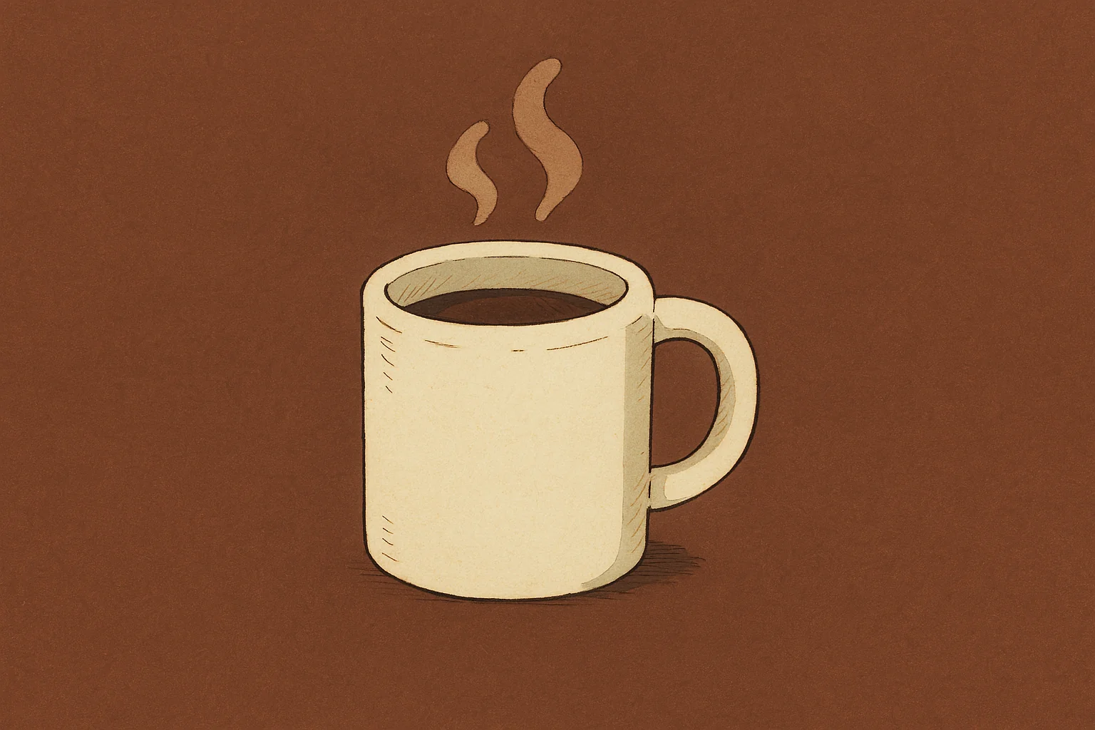 Coffee app banner with coffee cup illustration